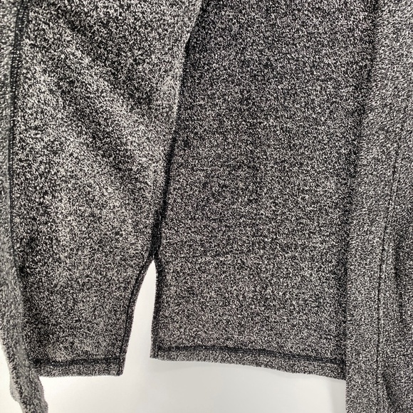 Reitmans Cardigan Womens Small Open Front Side Pockets Hood Black Grey Long - Picture 6 of 13